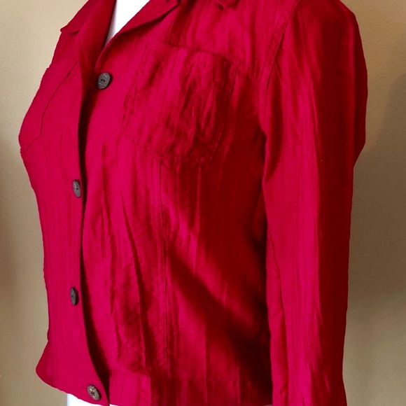 Coldwater Creek Button Front Jacket Petite Medium - Picture 2 of 5